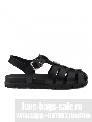 Prada Women's Sporty Fisherman Sandals 1X465N Black