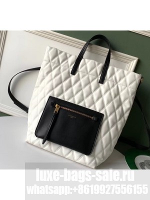 Givenchy Shopper Tote Backpack Bag in Diamond Quilted Leather White