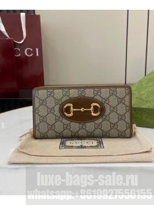Gucci Horsebit 1955 Zip Wallet Light Coffee