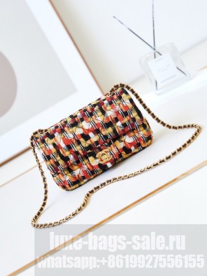 CHANEL MINI CLASSIC HANDBAG A69900 red& yellow & black