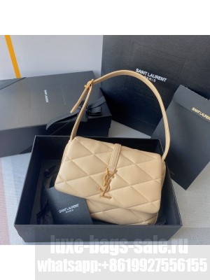SAINT LAUREN LE 57 HOBO SHOULDER BAG IN QUILTED LAMBSKIN 698567 apricot