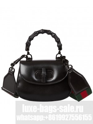 Gucci Mini Top Handle Bag With Bamboo 686864 Black