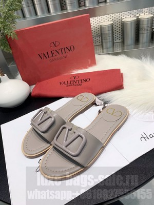 VALENTINO VLOGO SIGNATURE SLIDE SANDALS GRAY 2021 08