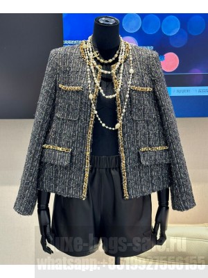 Chanel Women's Tweed Jacket Black