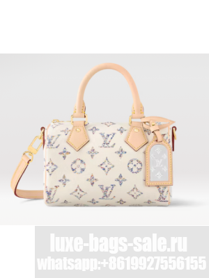 Louis Vuitton Speedy Bandouliere 20 M24709 Multicolor Beige