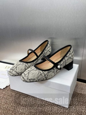Dior Mary Janes Pumps Beige and Black Cannage Tweedand Gold-Tone Metallic Thread 2025
