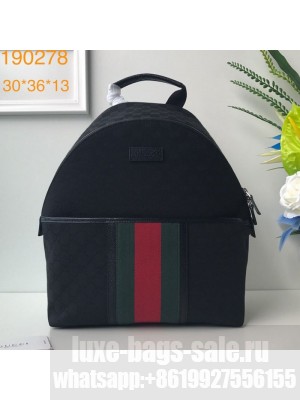 Gucci GG Canvas Web Backpack 190278 Black 2019 Collection