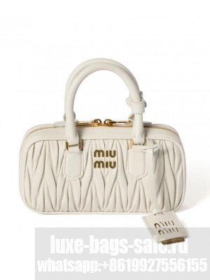 Miumiu Arcadie Matelasse Nappa Leather Mini-bag Cream