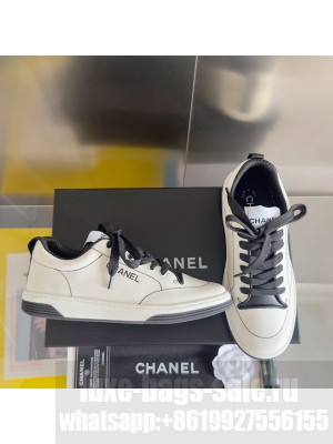 Chanel Printed Calfskin Sneaker G46082 White 02 2025
