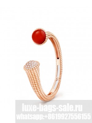 Van Cleef & Arpels Perlee Couleurs Bracelet, Small Model Red