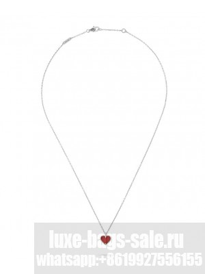 Van Cleef & Arpels Women's Sweet Alhambra Heart Pendant Red