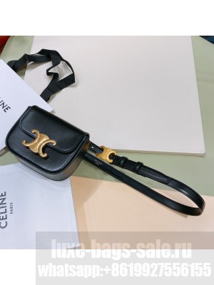 CELINE BELT BAG TRIOMPHE BELT BLACK