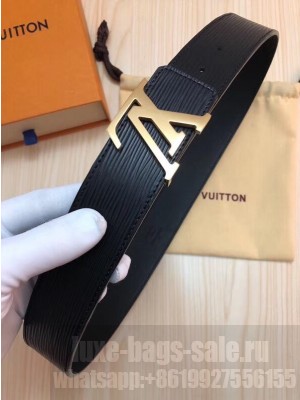 Louis Vuitton Epi Leather Belt 40mm Black/Gold 02 2019 Collection