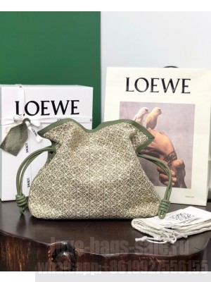 Loewe Flamenco Clutch Bag Original LE0556 green Embroidery