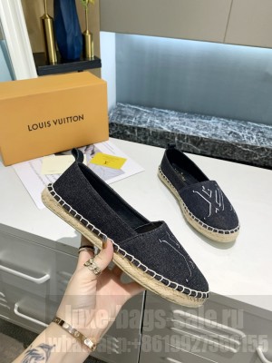 Louis Vuitton LV Grained Canvas Espadrilles Black 2021 Collection 