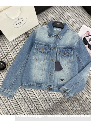 Prada Women's Denim Jacket Blue