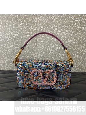 VALENTINO Super Mini Loco imitation crystal chain bag WP0Z28 Rainbow