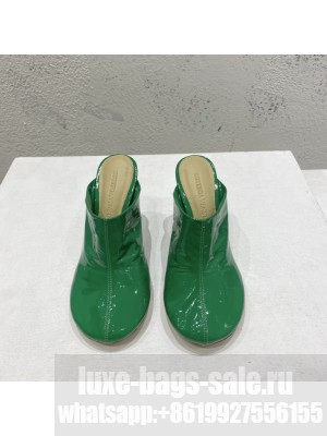 BOTTEGA VENETA Patent Leather High Heel Mules 9.5cm Green 2022 Collection