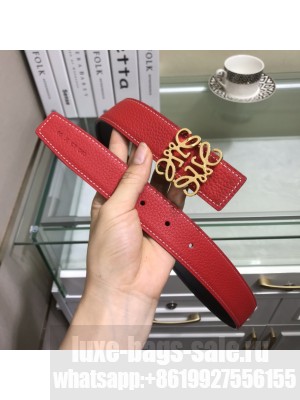 Loewe Width 32mm Leather Belt With Anagram Buckle 017