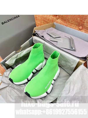 Balenciaga Speed 2.0 Knit Sock Sneakers Spring/Summer 2021 Collection, Lime Green