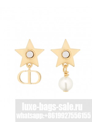 Christian Dior Women's Dior Star Earrings Golden