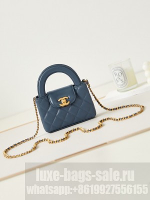 Chanel 23K NANO SHOPPING BAG AS3435 DARK BLUE