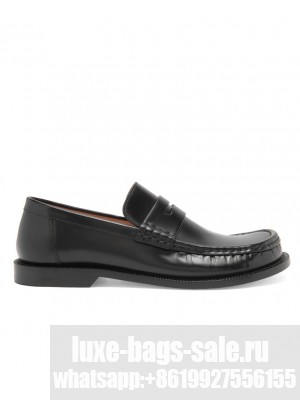 Loewe Women's Campo Loafer In Brushed Calfskin Black
