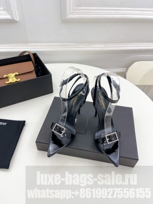 Saint Laurent 10.5cm Patent Leather Sandals 2023 Collection black