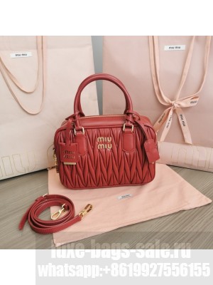 Miu Miu Wander Matelasse Original Sheepskin Bag 2BB124 red