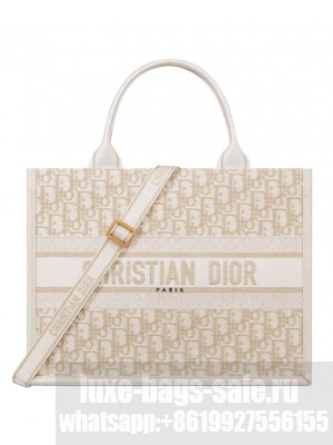 Christian Dior Medium Dior Book Tote Cream