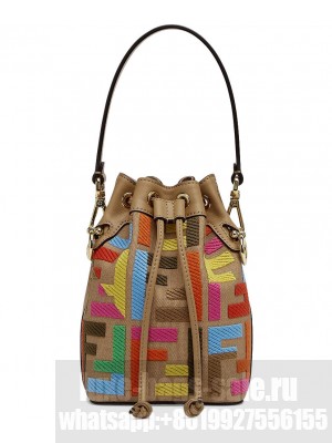 Fendi Mon Tresor Multicolor FF Canvas Mini Bag 8BS010 Polychrome