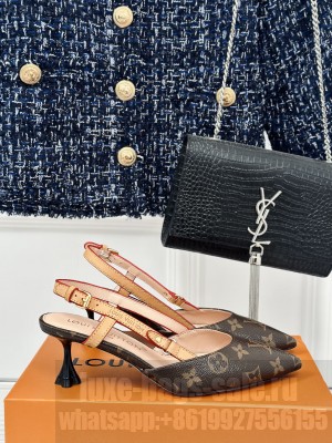 Louis Vuitton Blossom Slingback Pump Brown