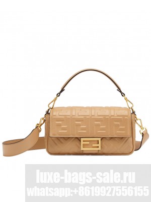 Fendi Baguette Leather Bag 8BR600 Apricot