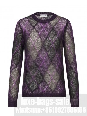 Christian Dior Women's Blended Mohair, Alpaca and Wool Knit with Graphic Motifs