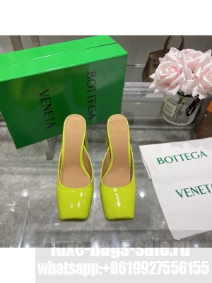 Bottega Veneta 11cm Patent Leather High Heel Mules 2022 Collection Green