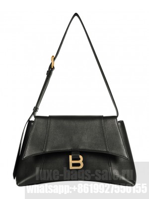 Balenciaga Downtown Small Shoulder Bag Black
