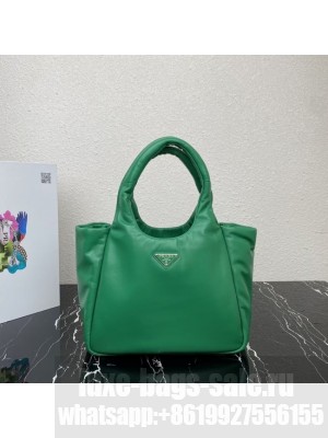 Prada Medium padded Soft nappa leather bag 1BG413 green