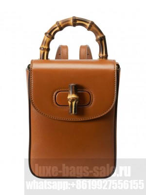 Gucci Bamboo Mini Handbag 702106 Coffee