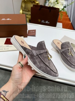 Loro Piana Babouche Charms Walk Loafers Suede Calfskin 2022 Collection 03