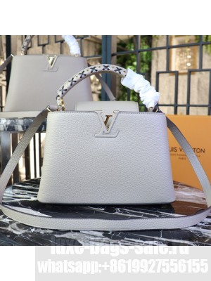 Louis Vuitton CAPUCINES PM M52388 light gray