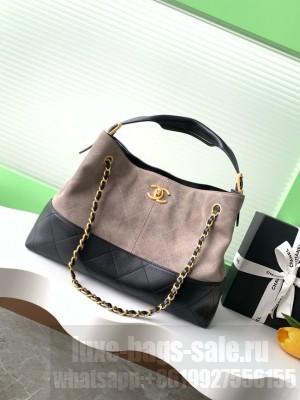 CHANEL Shopping Bag AS5657 gray & Black