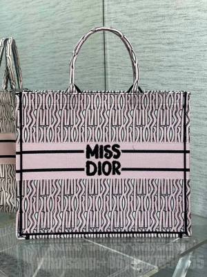 Large Dioriviera Dior Book Tote White and Pale Pink Aquamarina Toile de Jouy Embroidery M1286ZE