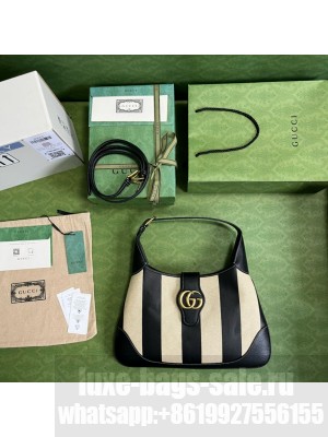 GUCCI JACKIE canvas SHOULDER BAG 726274 White&black