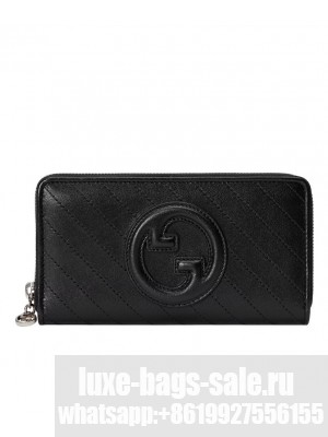 Gucci Blondie Zip-Around Wallet 760312 Black