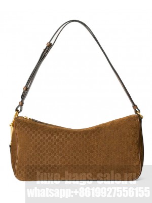 Gucci Half Horsebit Large Shoulder Bag 862530 Coffee