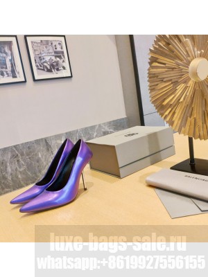 BALENCIAGA HEEL 10CM POINTED TOE PUMPS PURPLE 2022