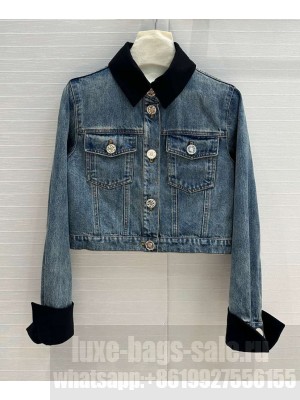 Chanel Women's Denim Jacket Dark Blue
