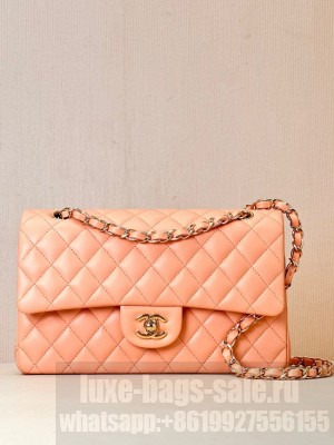Chanel CLASSIC 11.12 HANDBAG Lambskin & Gold-Tone Metal A01112 orange