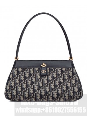 Christian Dior Medium Dior Key Bag Dark Blue