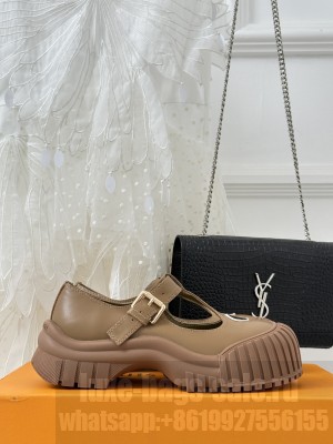 Louis Vuitton Ruby Flat Derby Mary Jane Shoes in Glazed Leather 2023 019